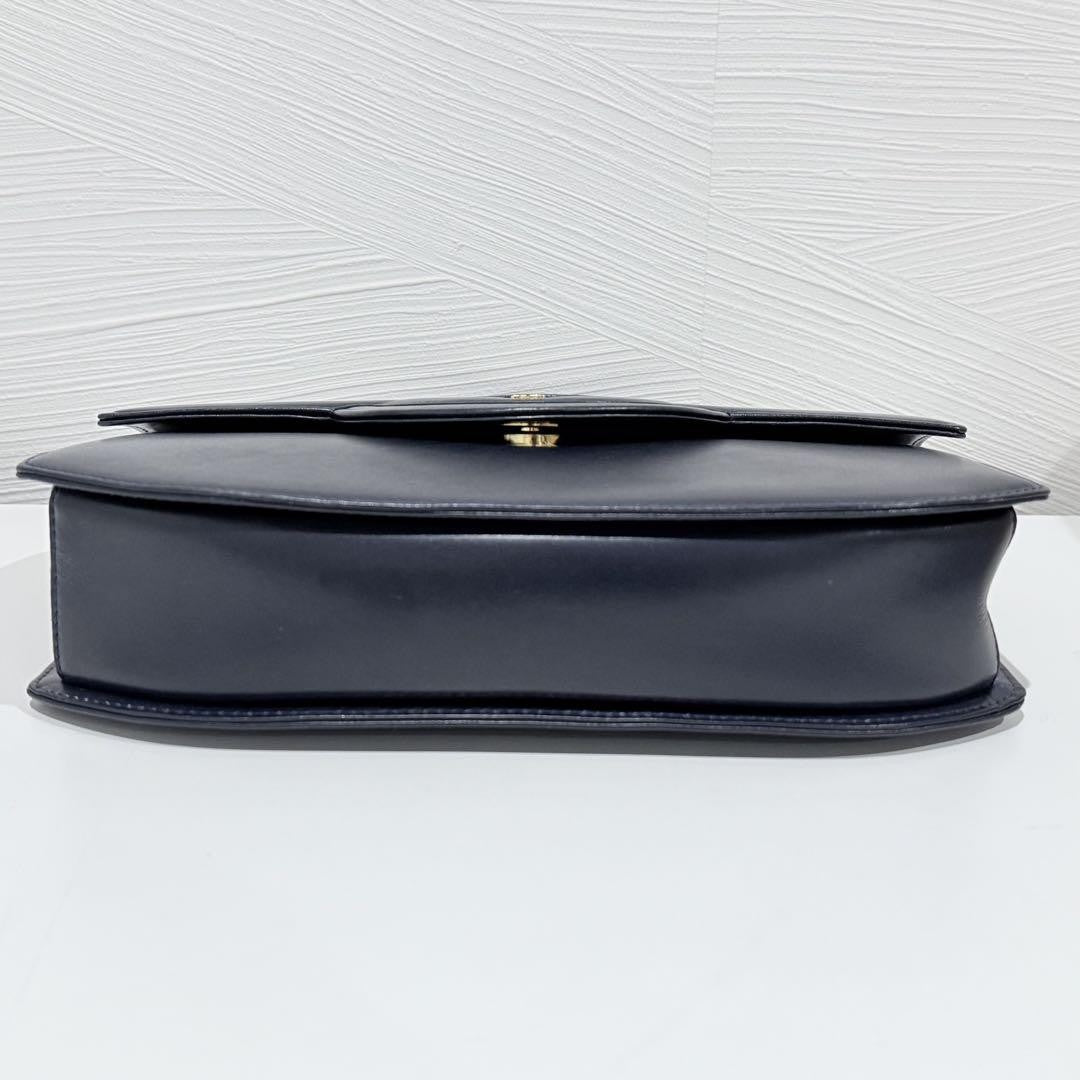 GIVENCHY Hand Bag Tote Purse 4G Leather Navy Authentic