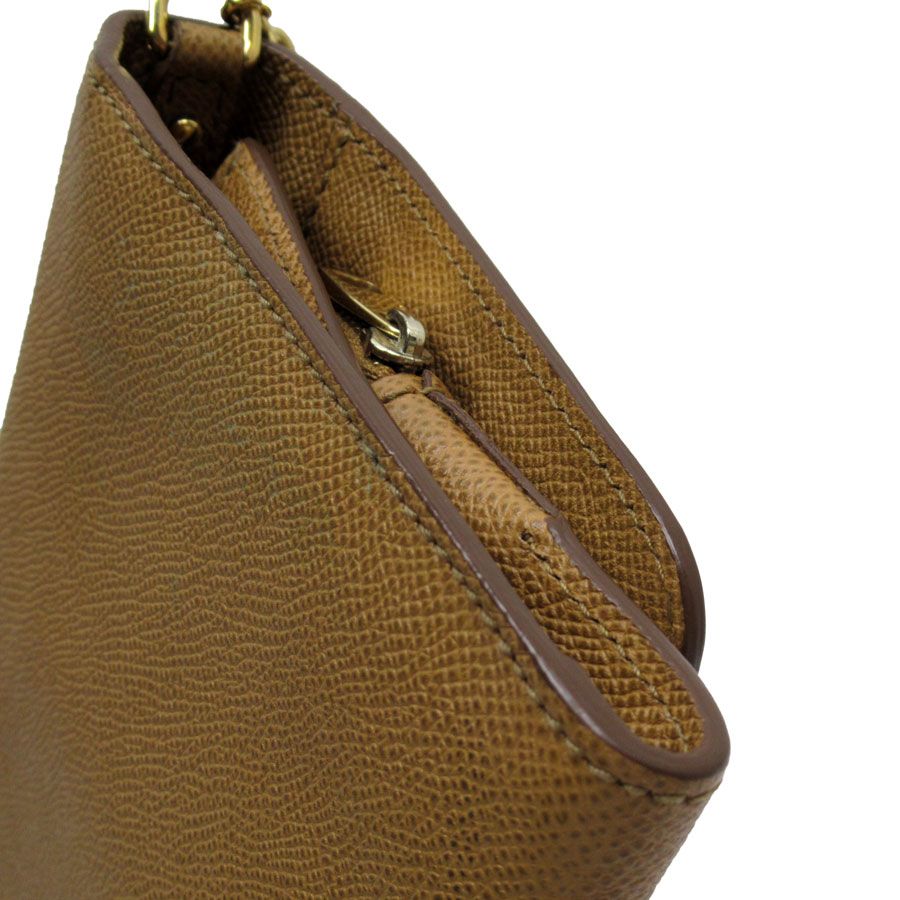 Dolce & Gabbana Shoulder Bag Purse Leopard Leather Camel Authentic