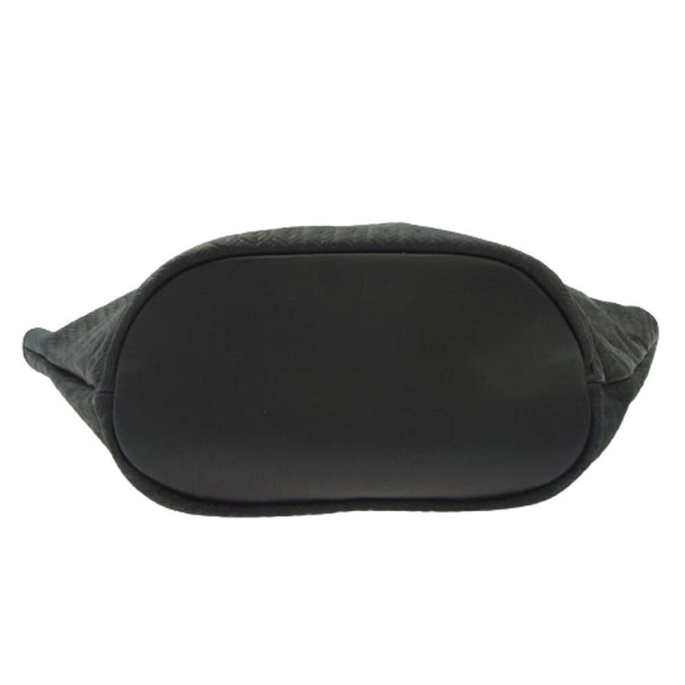 Longchamp Hand Bag Tote Purse Leather Black Authentic