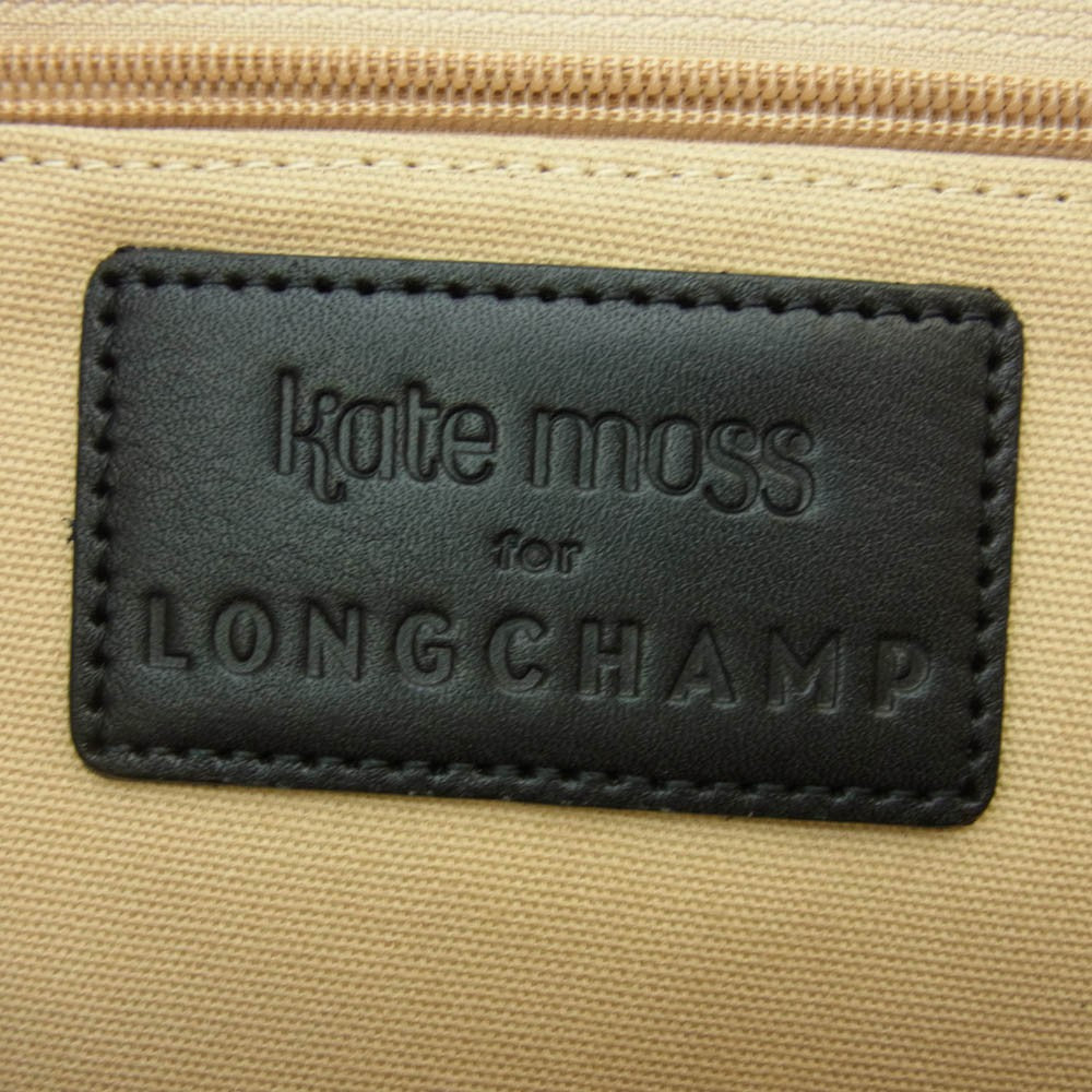 Longchamp Hand Bag Tote Purse Leather Black Authentic