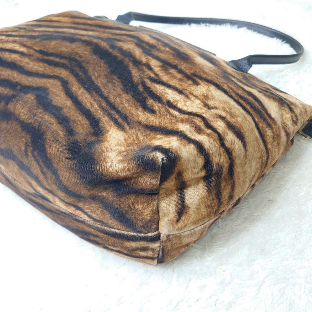 Longchamp Hand Bag Tote Purse Le Pliage Leather Leopard Authentic