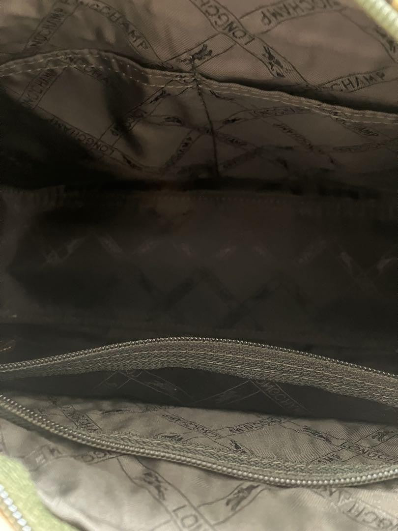 Longchamp Hand Bag Tote Purse Green Authentic