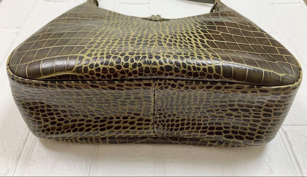 Longchamp Hand Bag Tote Purse Green Authentic