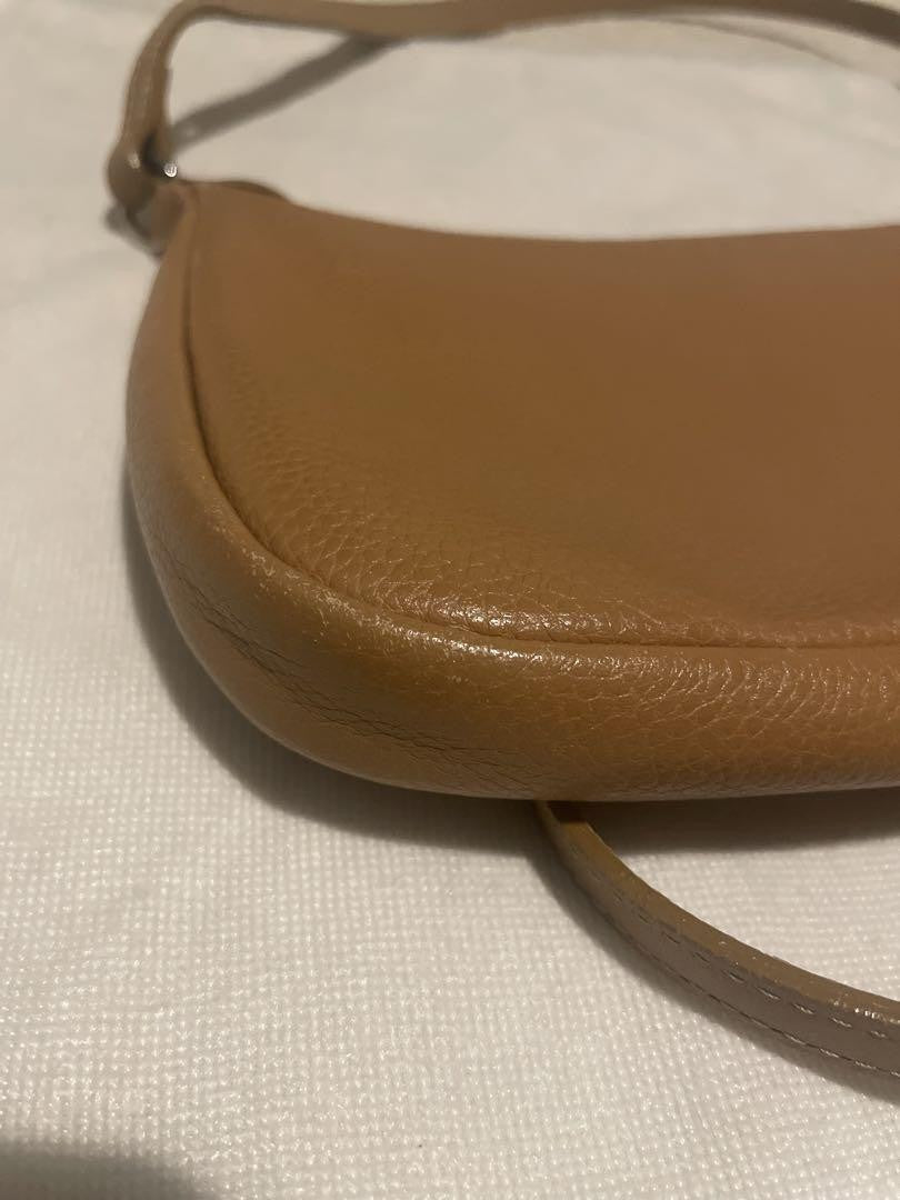 Longchamp Shoulder Bag Purse Beige Authentic