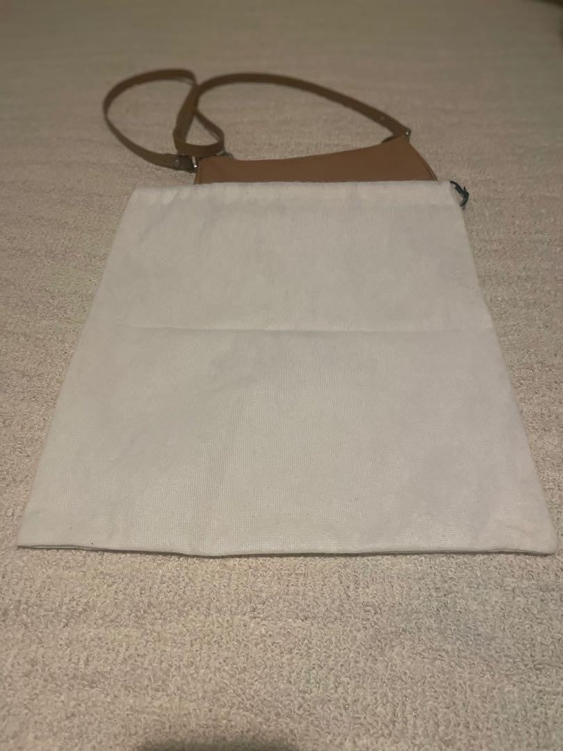 Longchamp Shoulder Bag Purse Beige Authentic