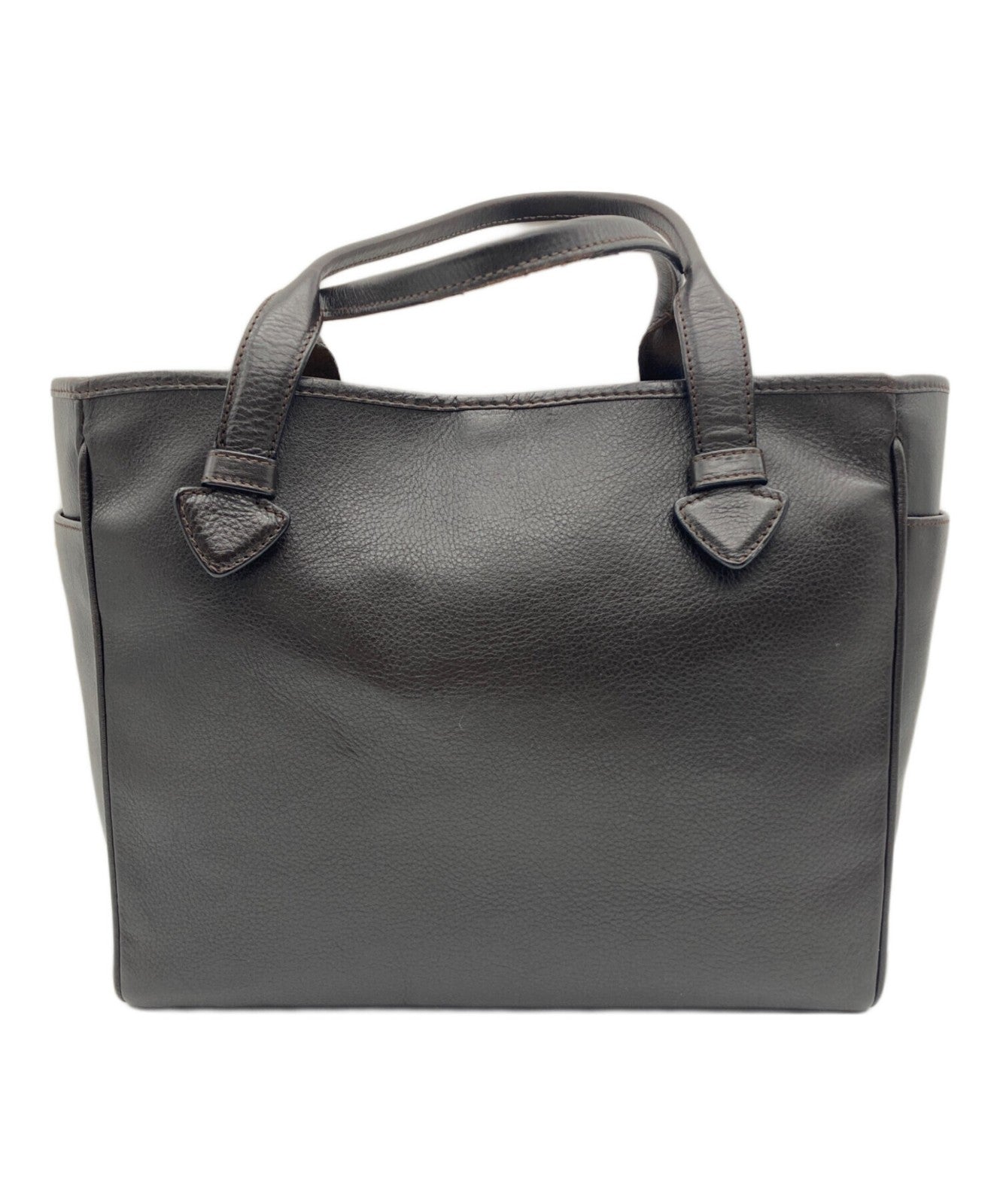 LOEWE Hand Bag Tote Purse Dark Brown Authentic