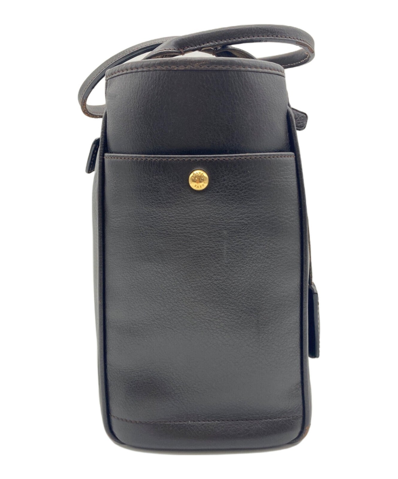 LOEWE Hand Bag Tote Purse Dark Brown Authentic