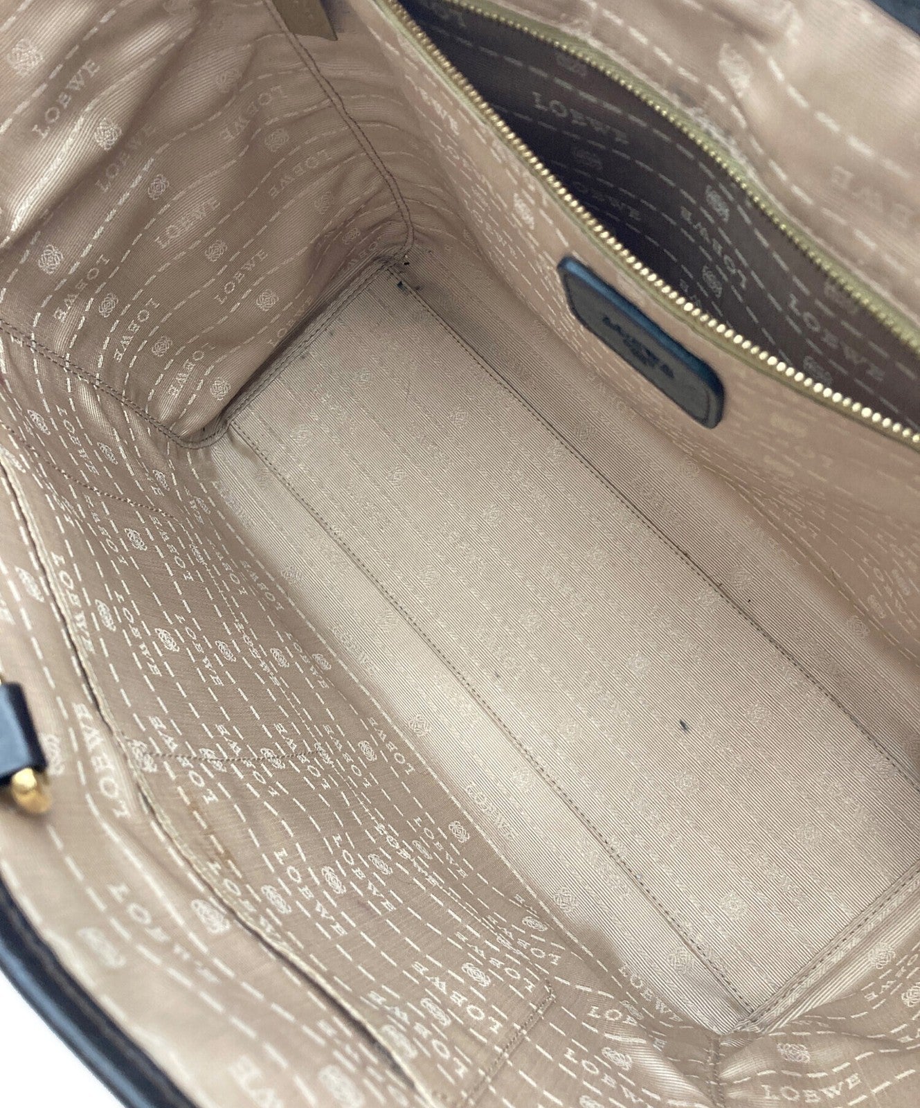LOEWE Hand Bag Tote Purse Dark Brown Authentic
