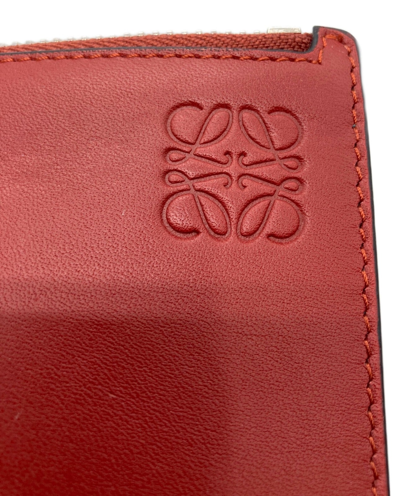 LOEWE Clutch Bag Second Bag Anagram Red Authentic