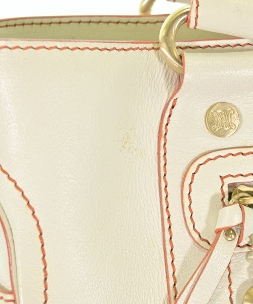 CELINE Hand Bag Tote Purse White Authentic