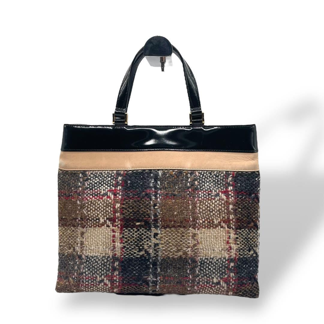 BURBERRY Hand Bag Tote Purse Nova Check Multicolor Authentic