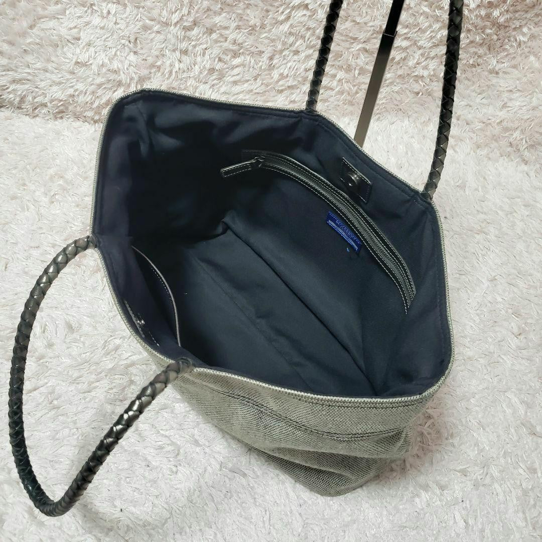 BURBERRY BLUE LABEL Hand Bag Tote Purse Gray Authentic