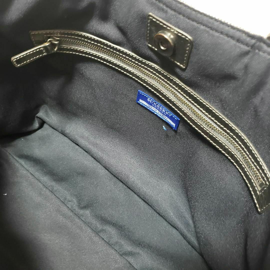 BURBERRY BLUE LABEL Hand Bag Tote Purse Gray Authentic