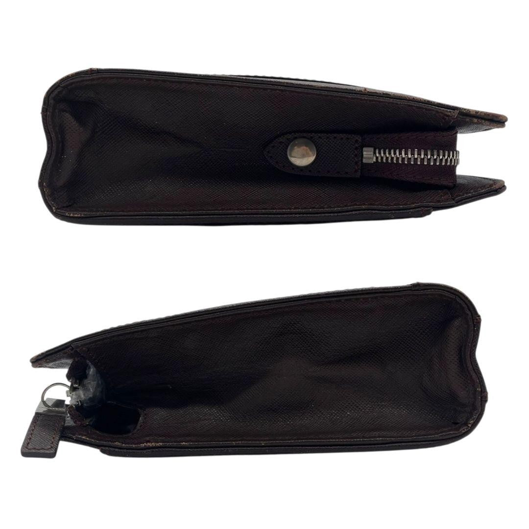BURBERRY Clutch Bag Second Bag Leather Brown Authentic