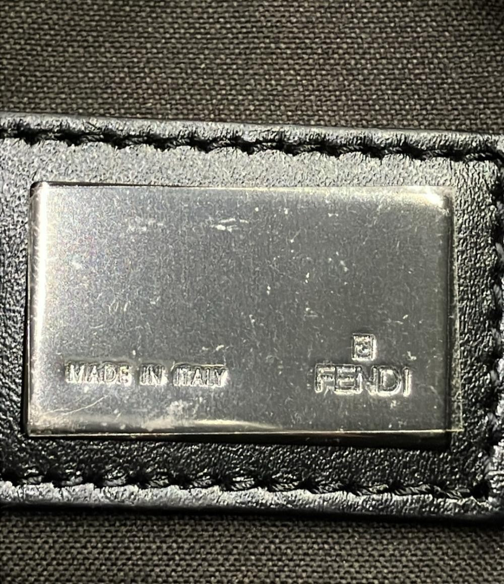 FENDI Hand Bag Tote Purse FF Zucchino Black Authentic