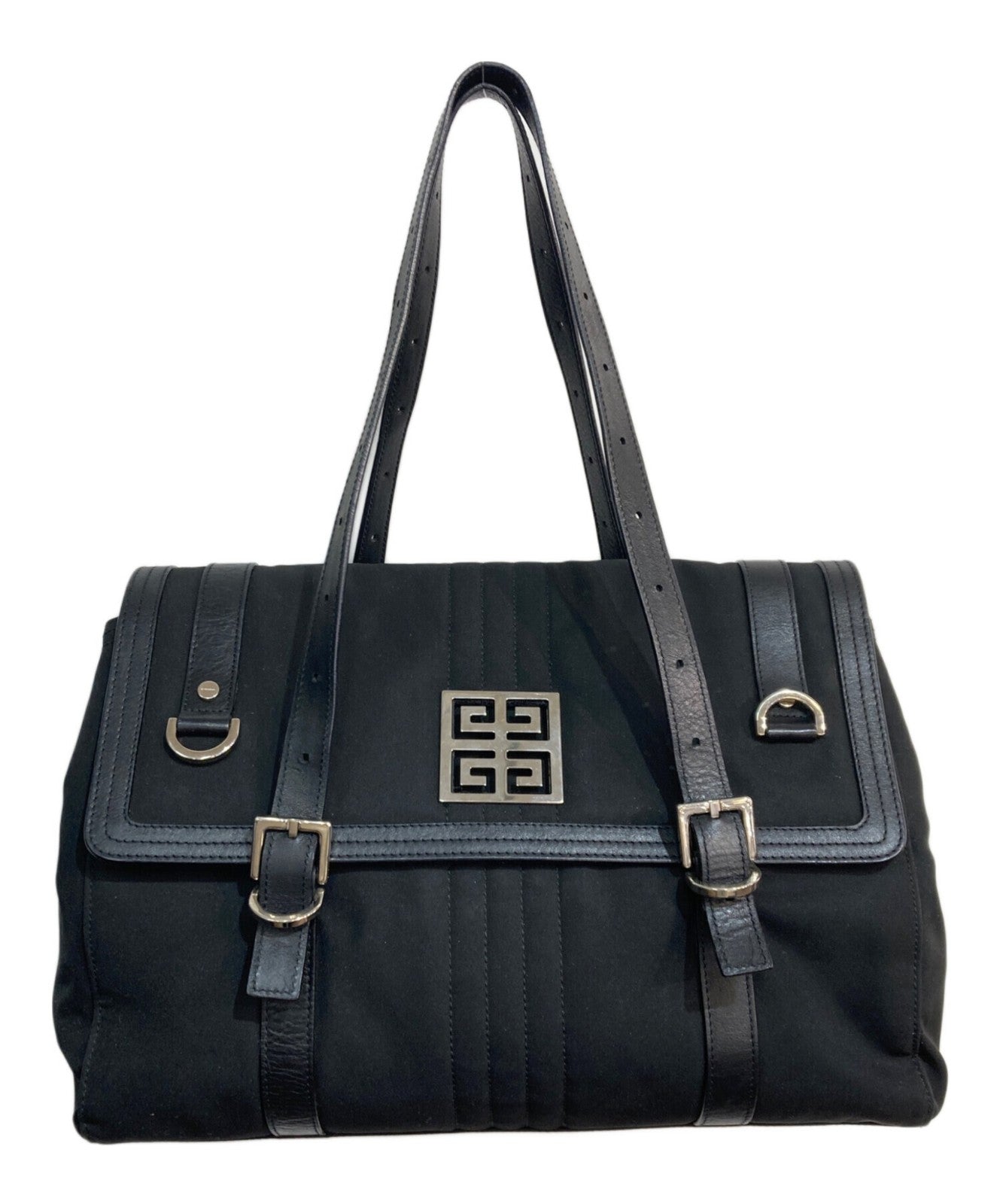 GIVENCHY Hand Bag Tote Purse 4G Black Authentic