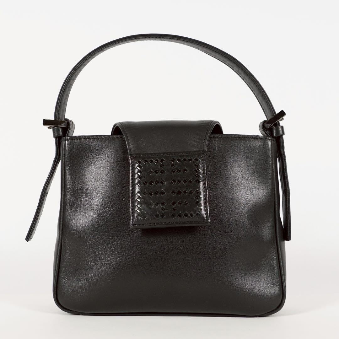 GIVENCHY Hand Bag Tote Purse Black Leather Authentic
