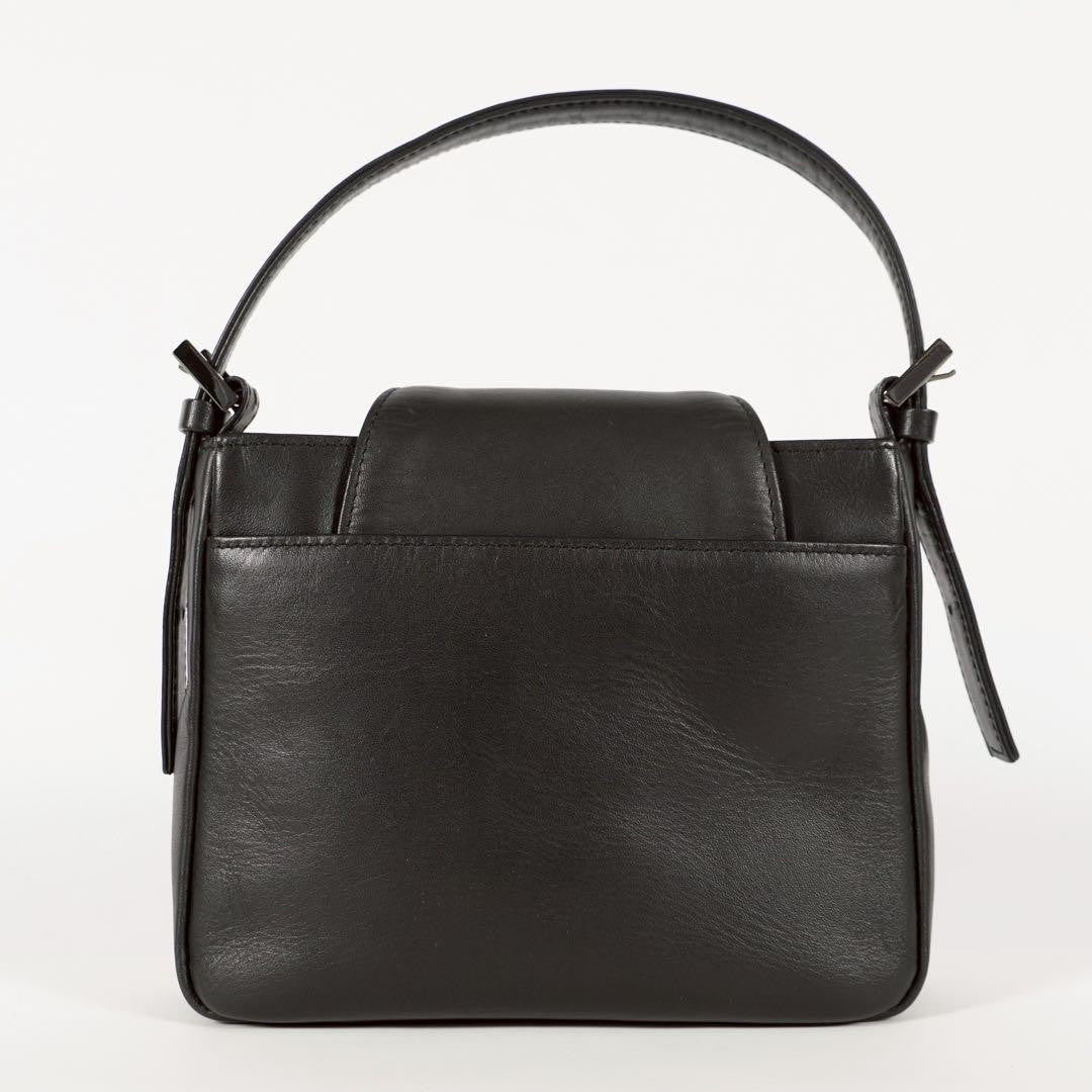 GIVENCHY Hand Bag Tote Purse Black Leather Authentic