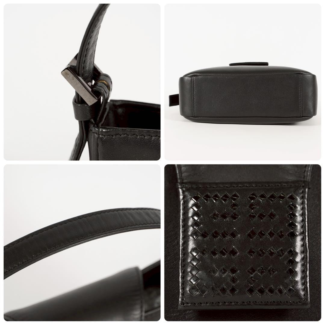 GIVENCHY Hand Bag Tote Purse Black Leather Authentic