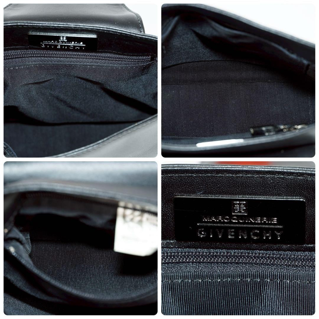 GIVENCHY Hand Bag Tote Purse Black Leather Authentic