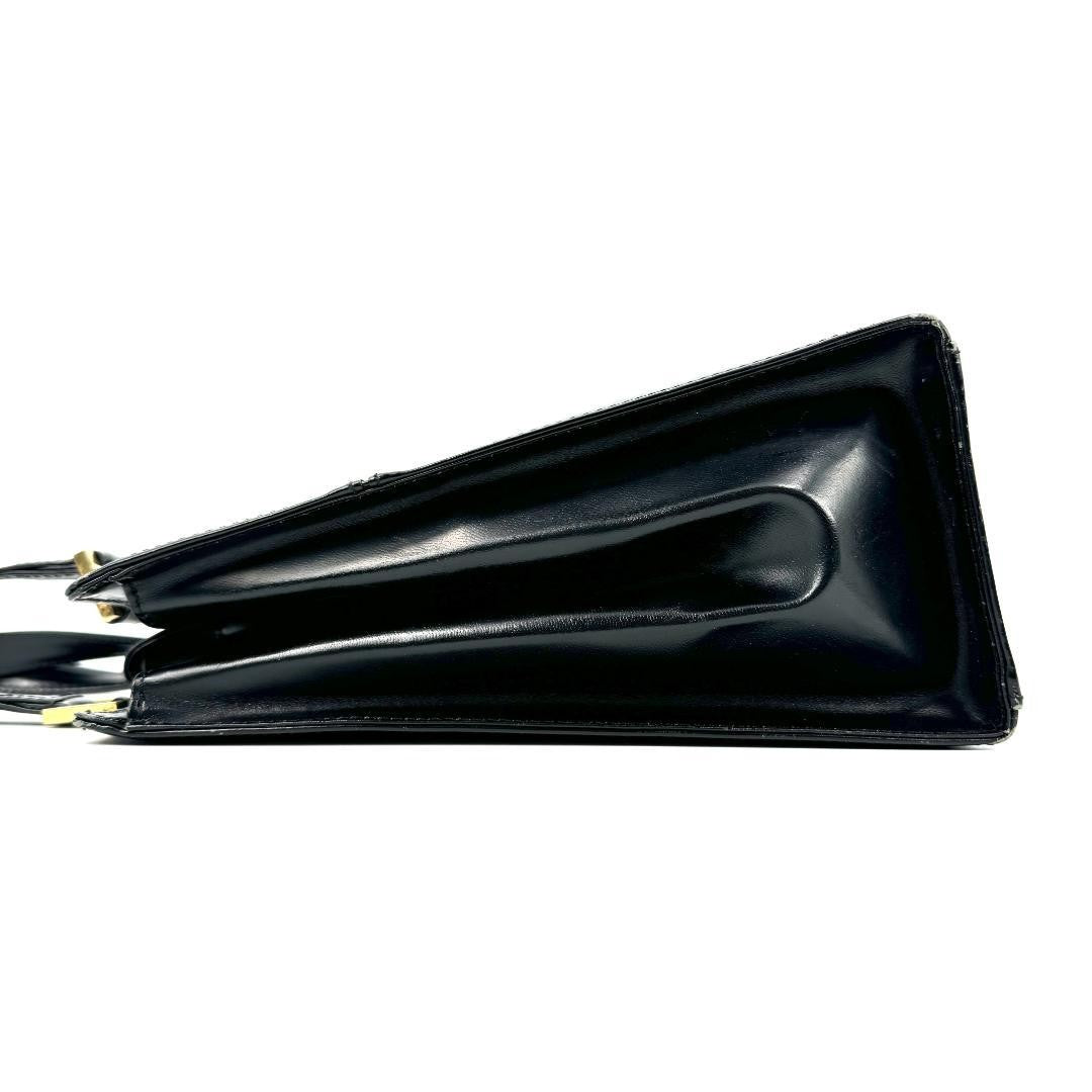 Saint Laurent Hand Bag Tote Purse YSL Leather Black Authentic