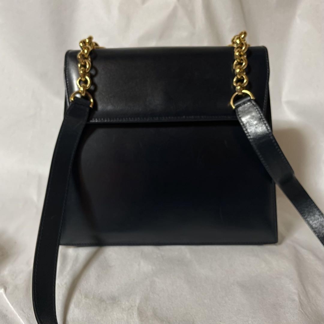 Salvatore Ferragamo shoulder bag Purse Black Authentic Leather Women's Used