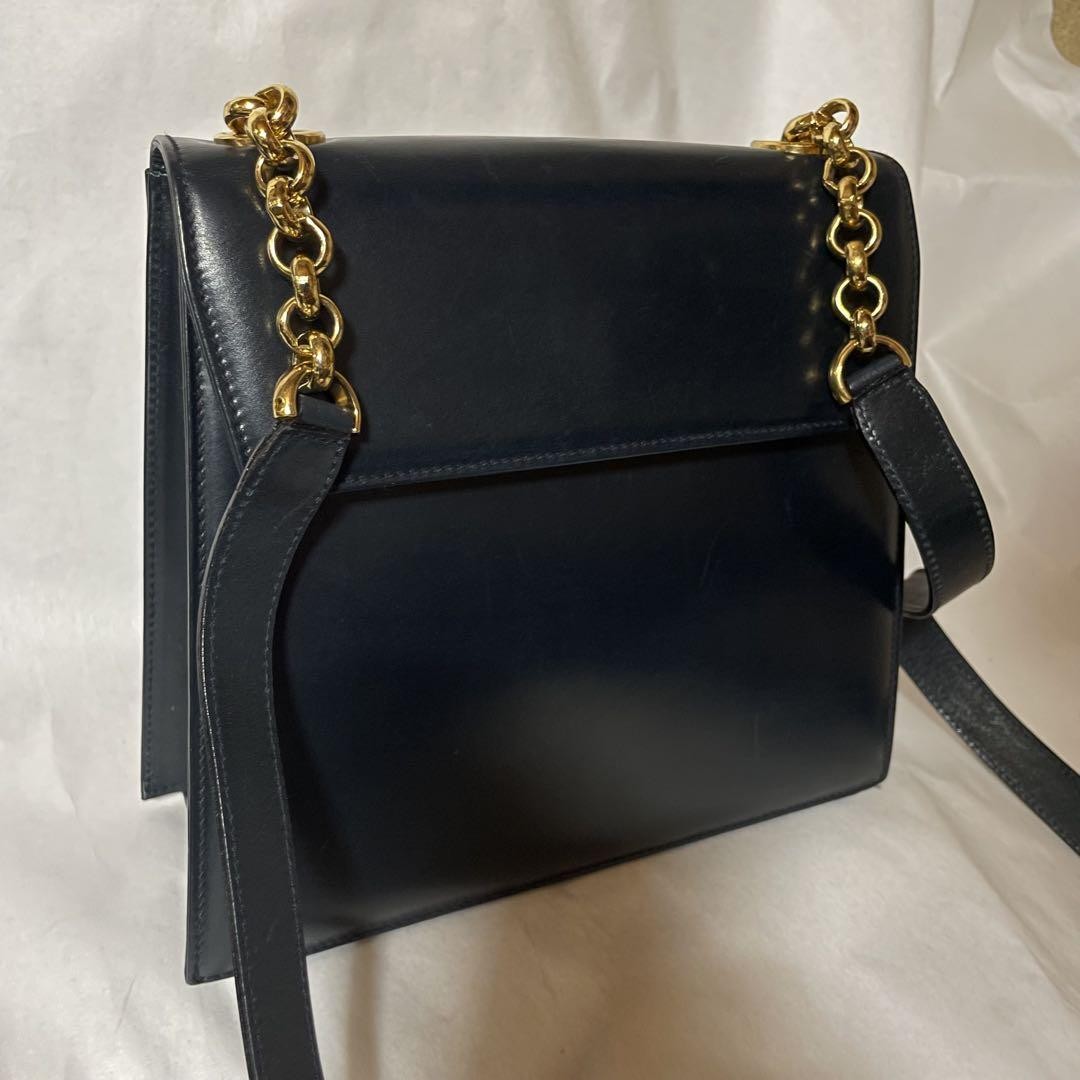 Salvatore Ferragamo shoulder bag Purse Black Authentic Leather Women's Used