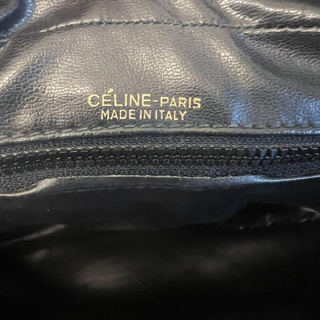 CELINE shoulder bag Purse Horse carriage C Logo Bordeaux Women's Used Authentic