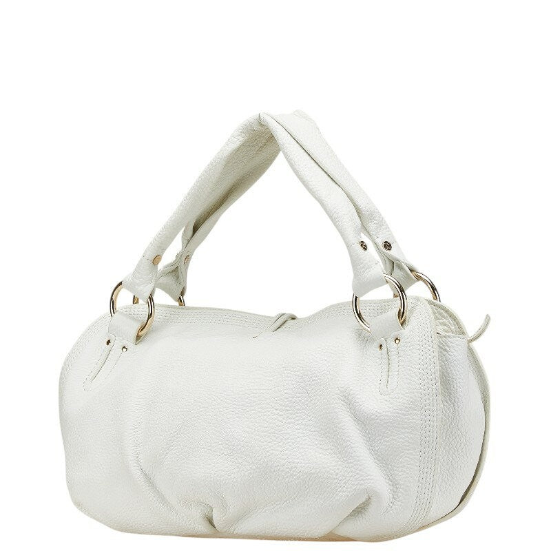 CELINE handbag Purse BITTERSWEET White PVC Leather Authentic Women's Used