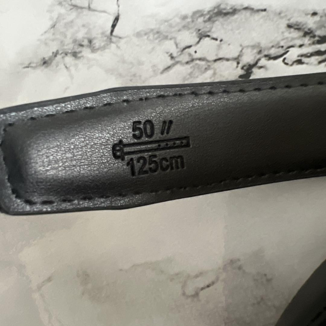 Christian Dior Men's Belt Logo Leather Black Authentic