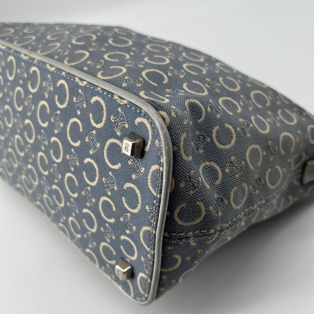 CELINE Shoulder Bag Purse C Macadam Denim Canvas Authentic