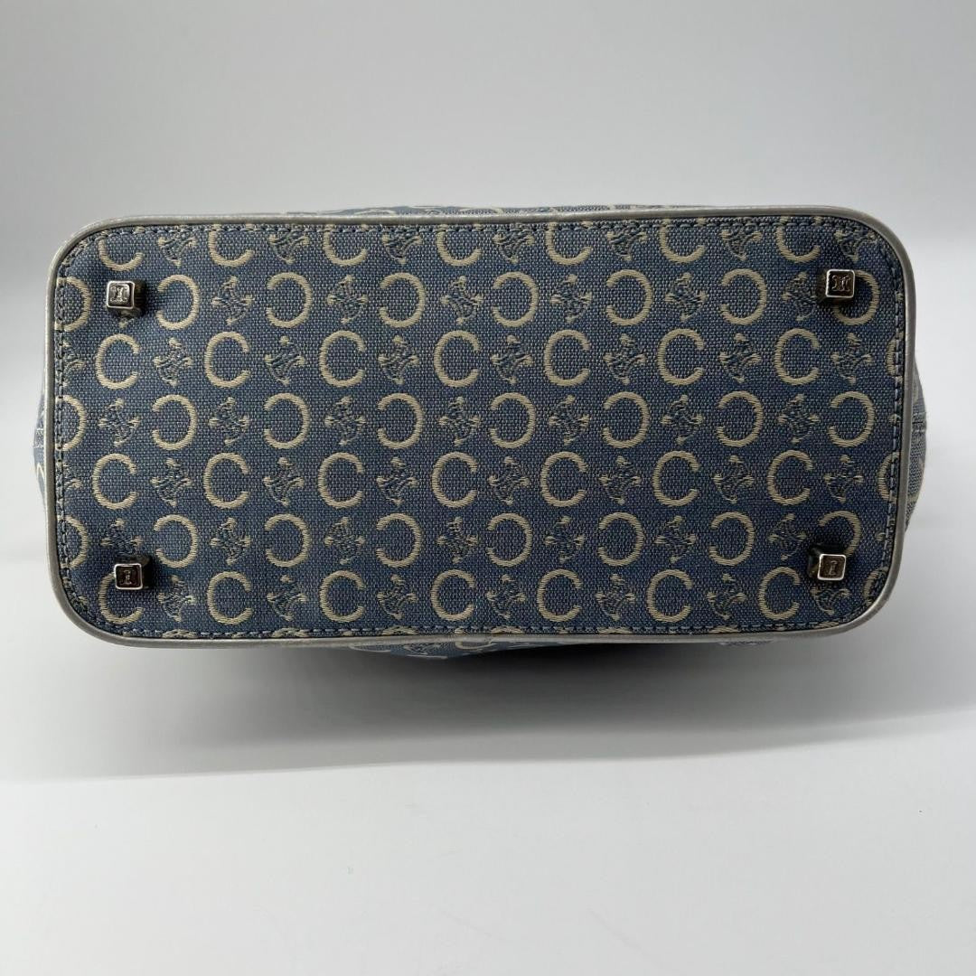 CELINE Shoulder Bag Purse C Macadam Denim Canvas Authentic