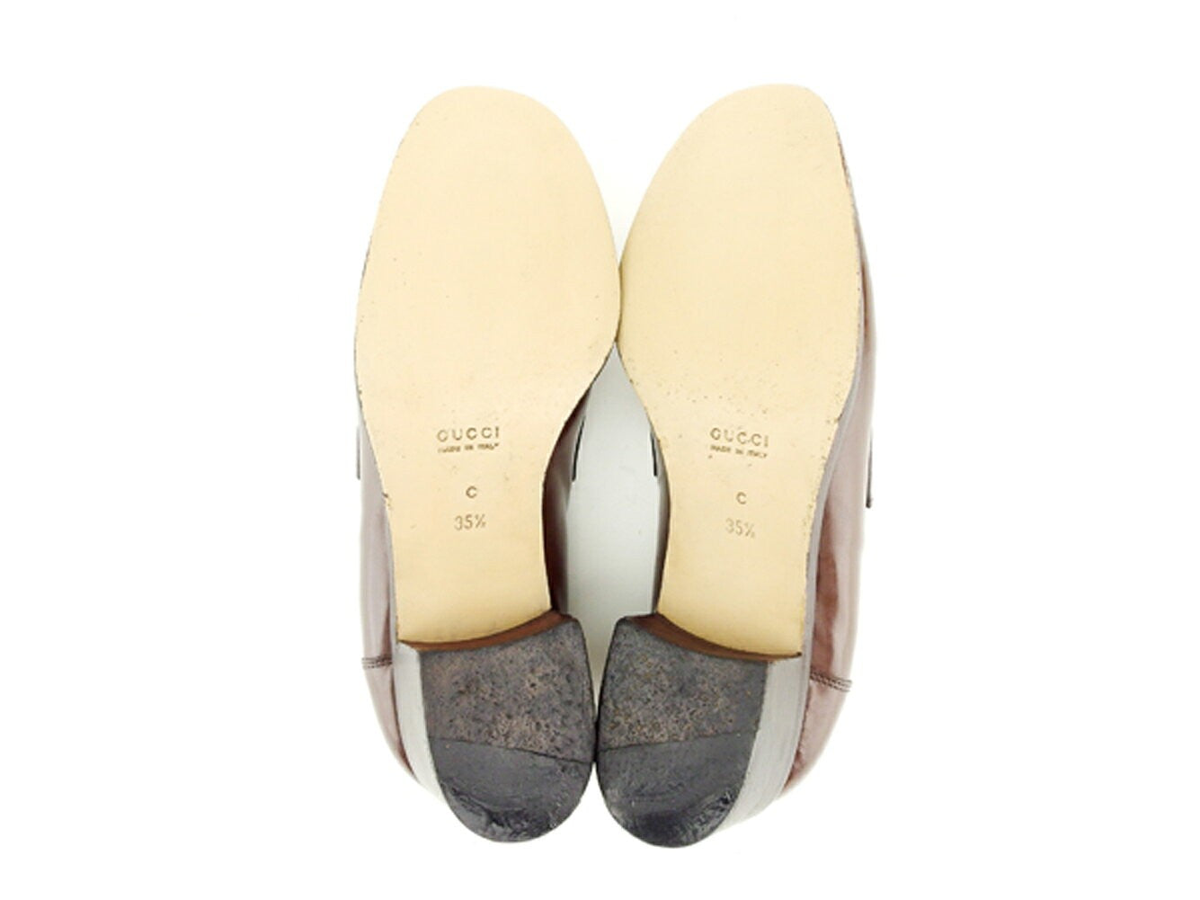 GUCCI Loafers Shoes Horse Bit EU 35.5 US 5.5 Leather Brown Authentic