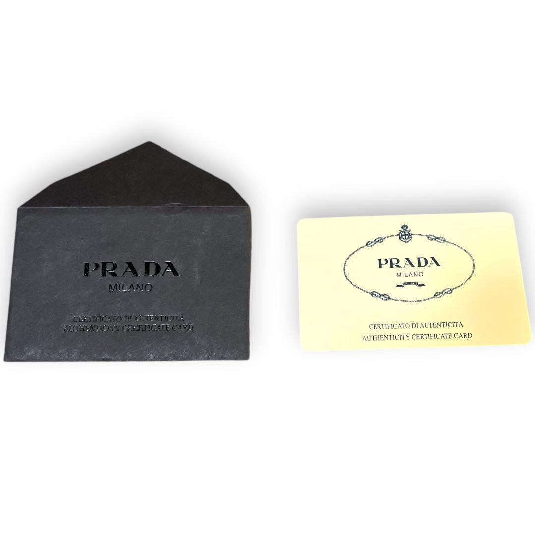 PRADA Shoulder Bag Purse Nylon Leather Black Authentic