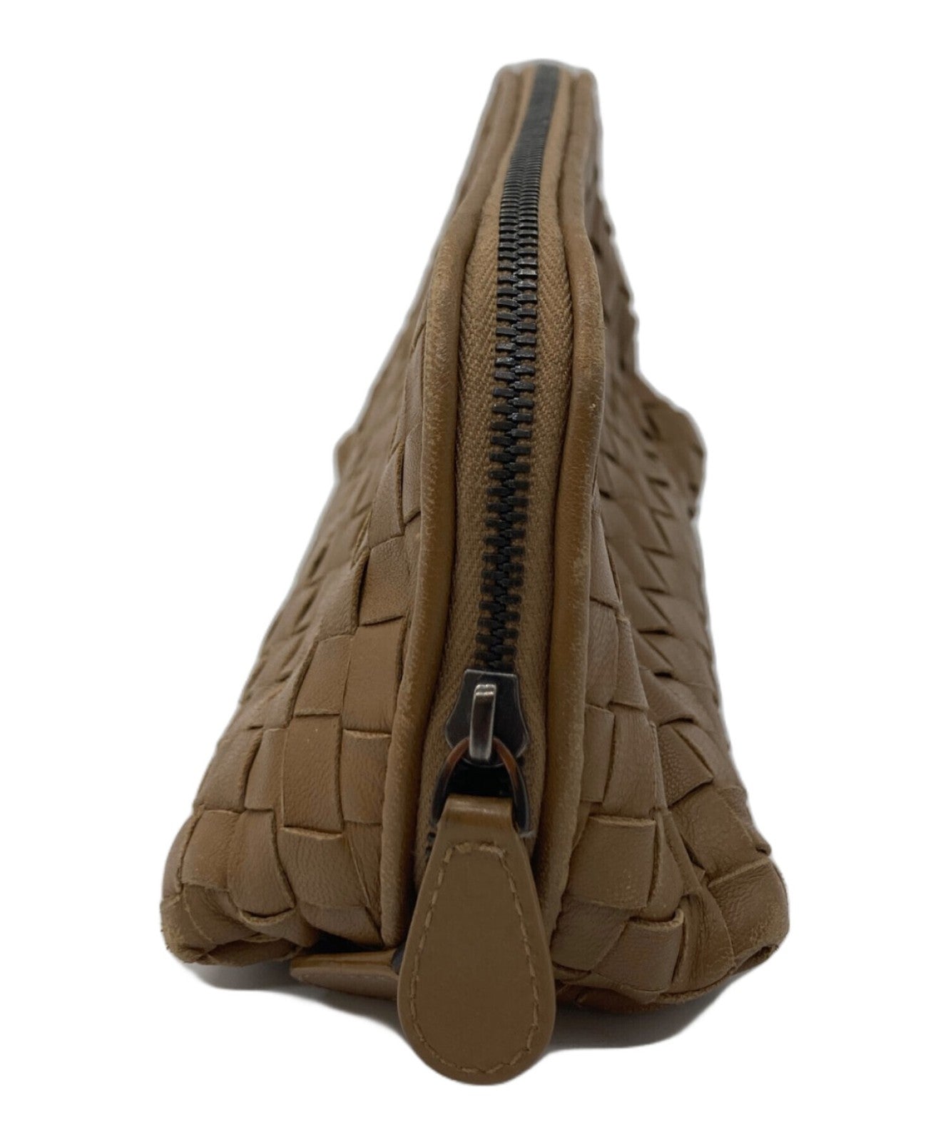 BOTTEGA VENETA Accessory Pouch Hand Pouch Intrecciato Brown Authentic