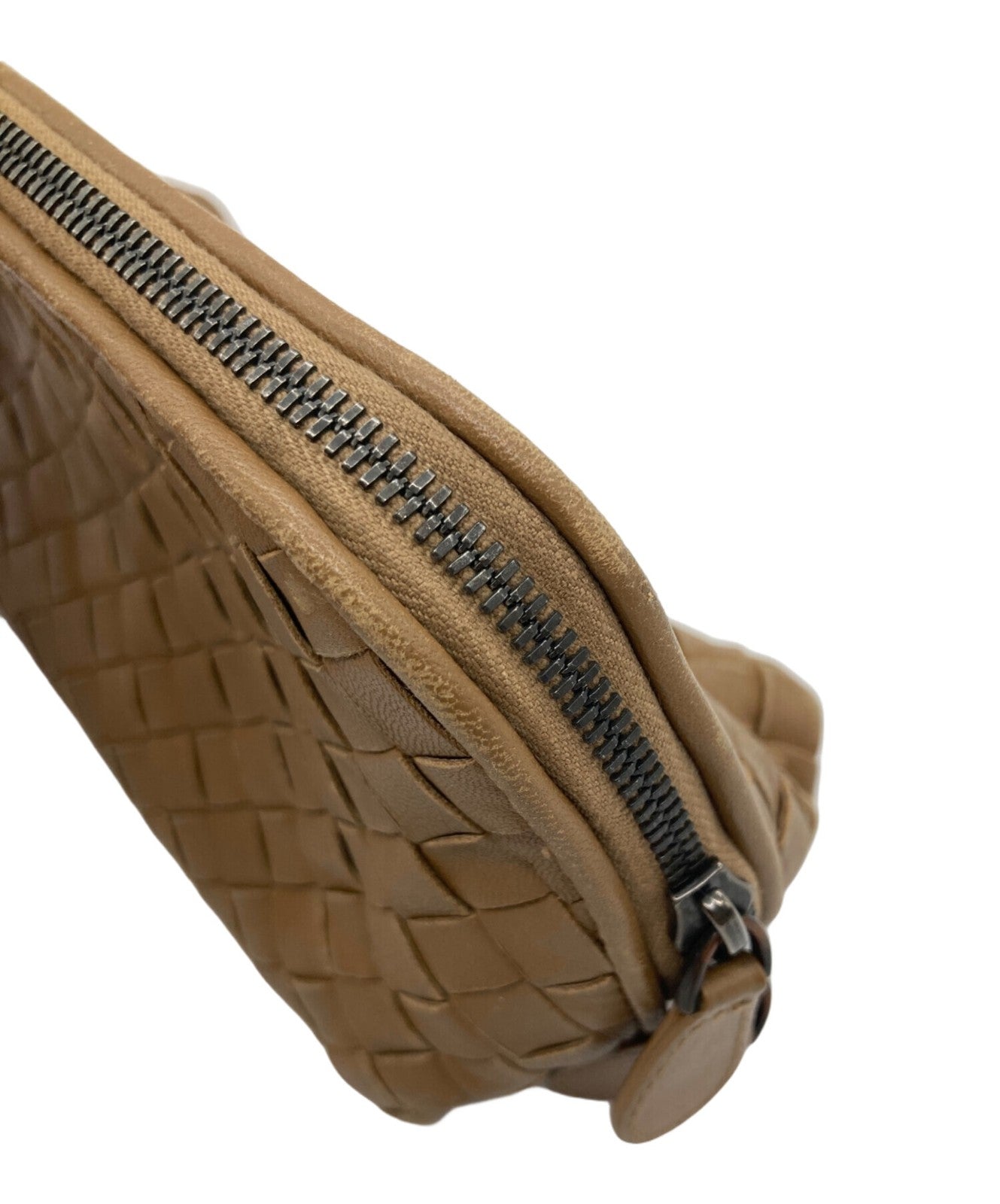 BOTTEGA VENETA Accessory Pouch Hand Pouch Intrecciato Brown Authentic