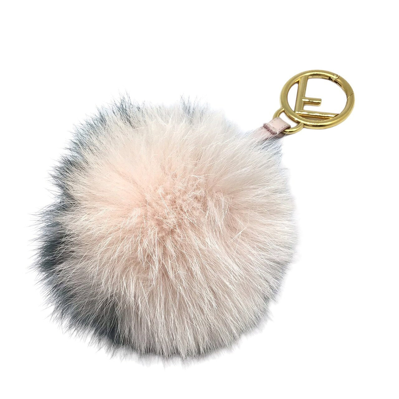 FENDI Bag Charm Key Holder Strap Pink Green Authentic