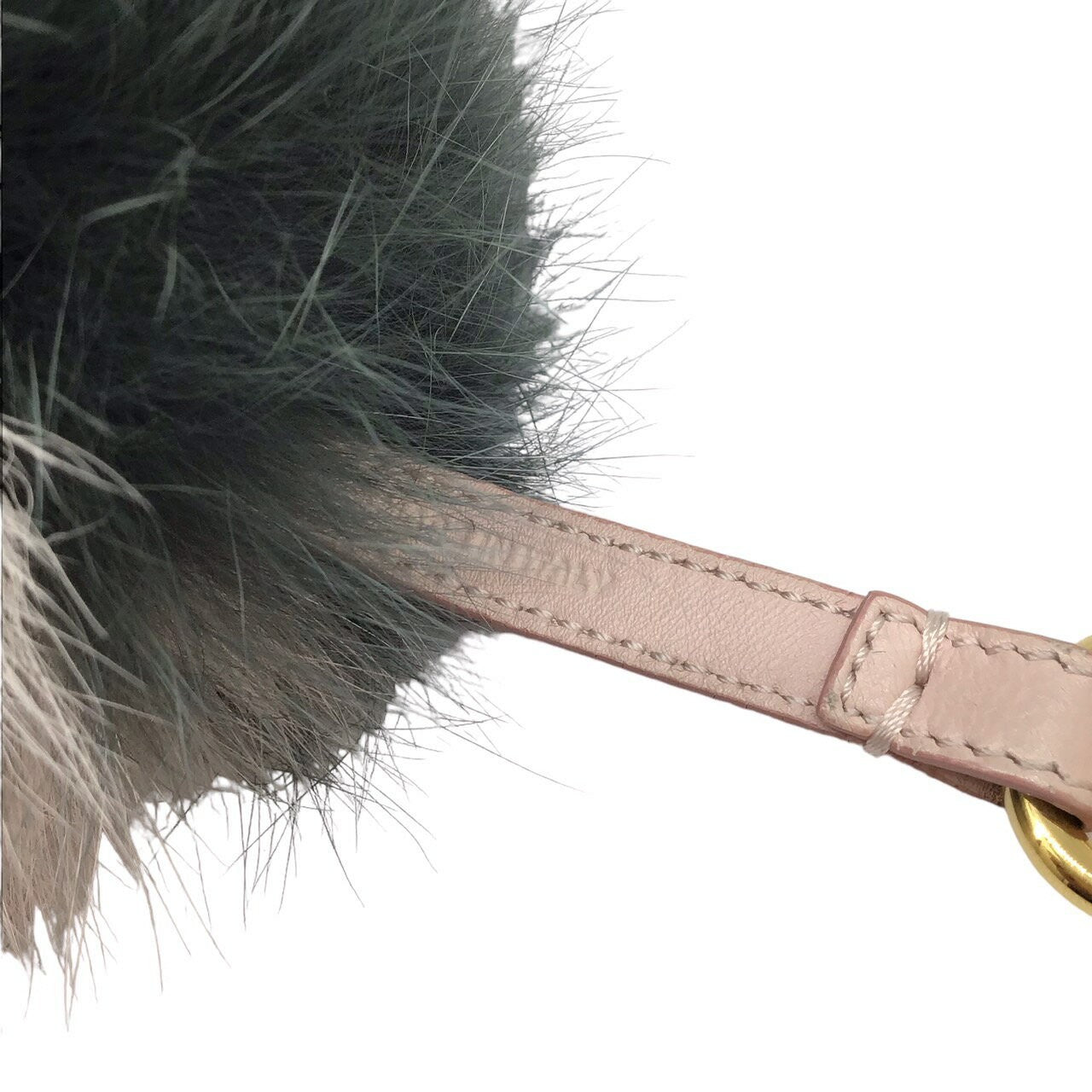 FENDI Bag Charm Key Holder Strap Pink Green Authentic