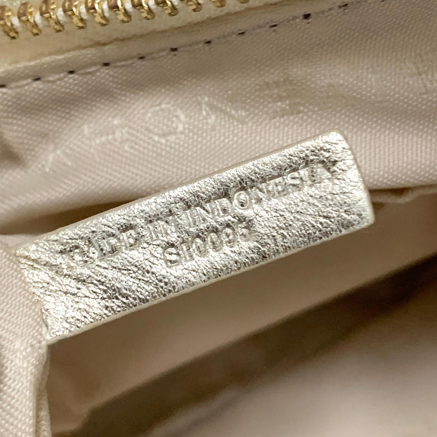 GIVENCHY Shoulder Bag 4G Logo Hand Purse Canvas White Gold Used Women's Auth