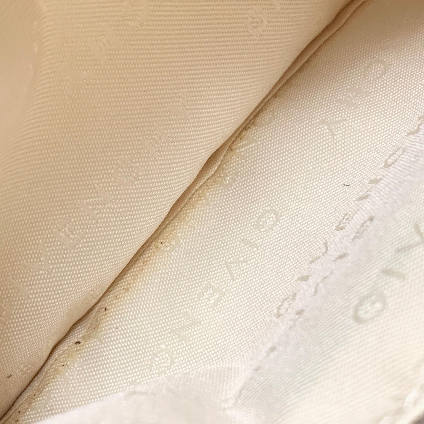 GIVENCHY Shoulder Bag 4G Logo Hand Purse Canvas White Gold Used Women's Auth
