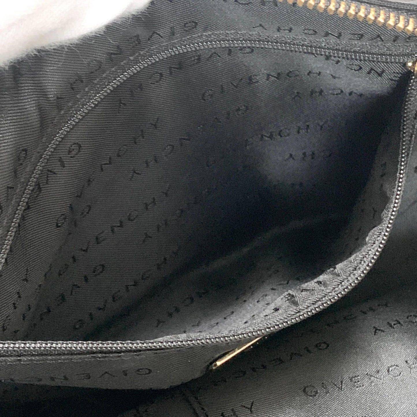 GIVENCHY Bag 4G Tassel Shoulder Purse Canvas Black Gold Used Women's Authentic