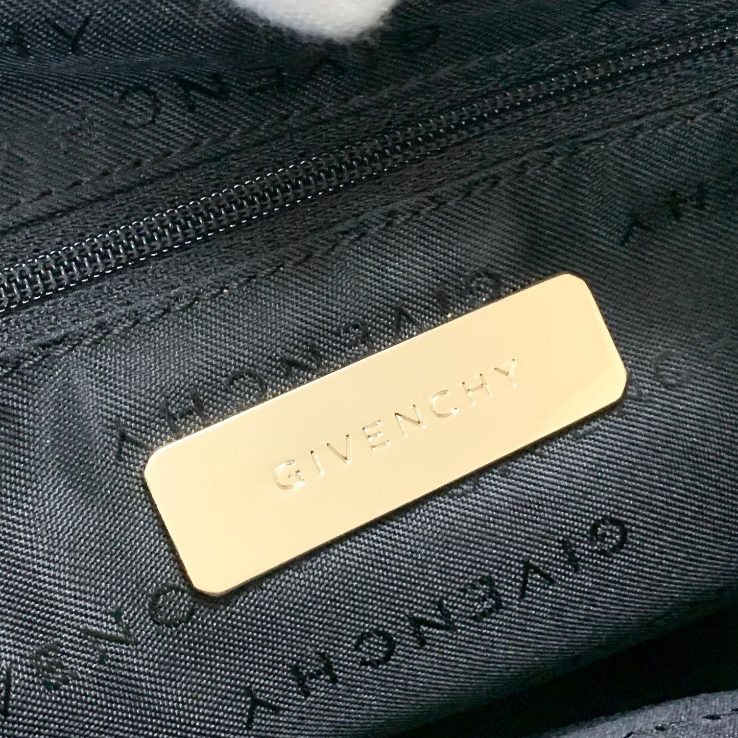 GIVENCHY Bag 4G Tassel Shoulder Purse Canvas Black Gold Used Women's Authentic