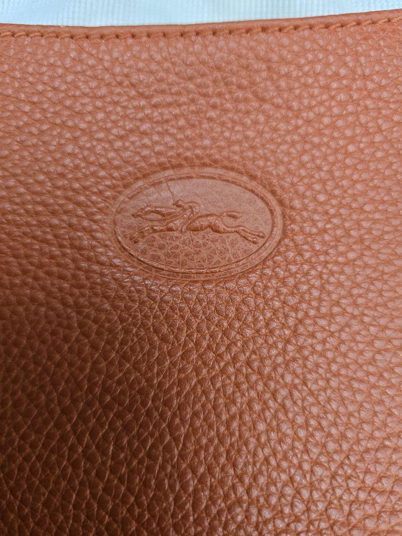 Longchamp Hand Bag Tote Purse Leather Brown Authentic