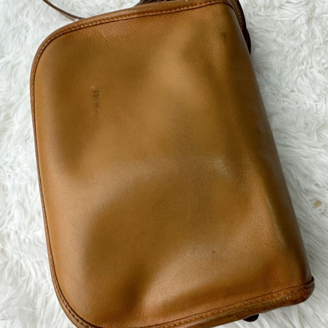 Longchamp Mini Shoulder Bag Purse Leather Camel Brown Authentic
