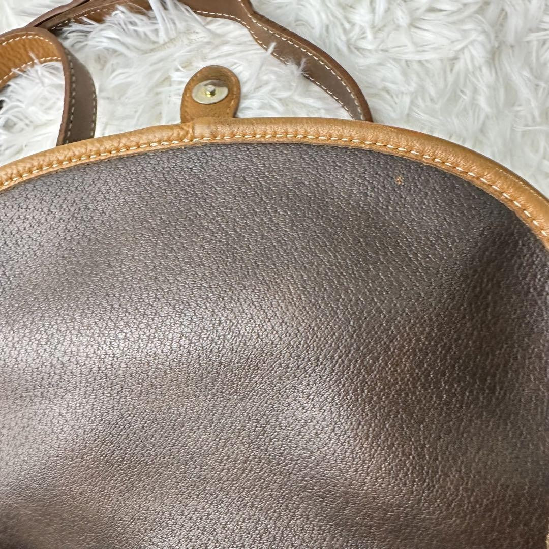 Longchamp Mini Shoulder Bag Purse Leather Camel Brown Authentic