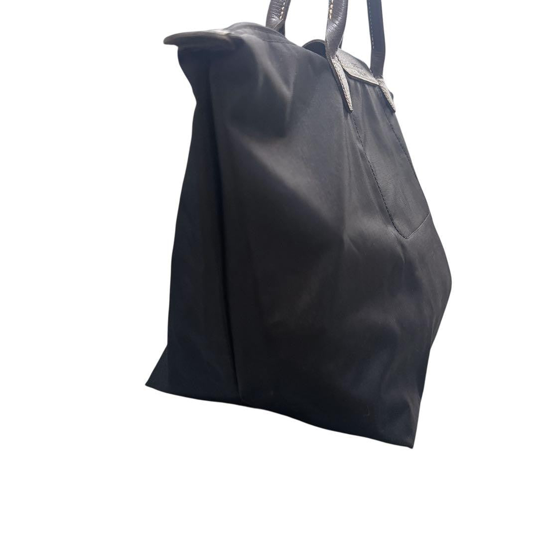 Longchamp Hand Bag Tote Purse Le Pliage Nylon Leather Black Brown Beige Auth