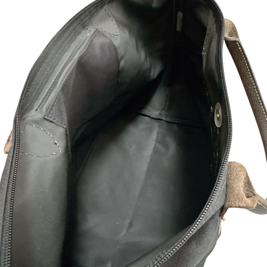 Longchamp Hand Bag Tote Purse Le Pliage Nylon Leather Black Brown Beige Auth