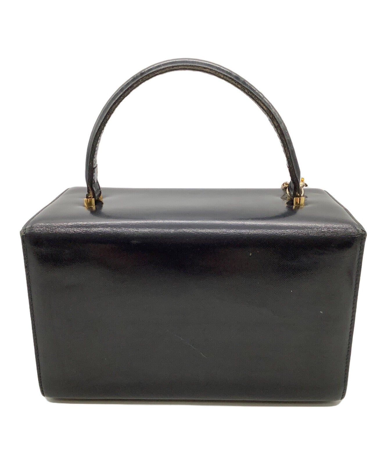 VERSACE Hand Bag Tote Purse Black Authentic