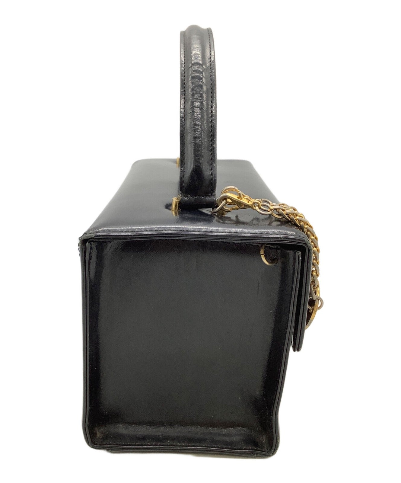 VERSACE Hand Bag Tote Purse Black Authentic