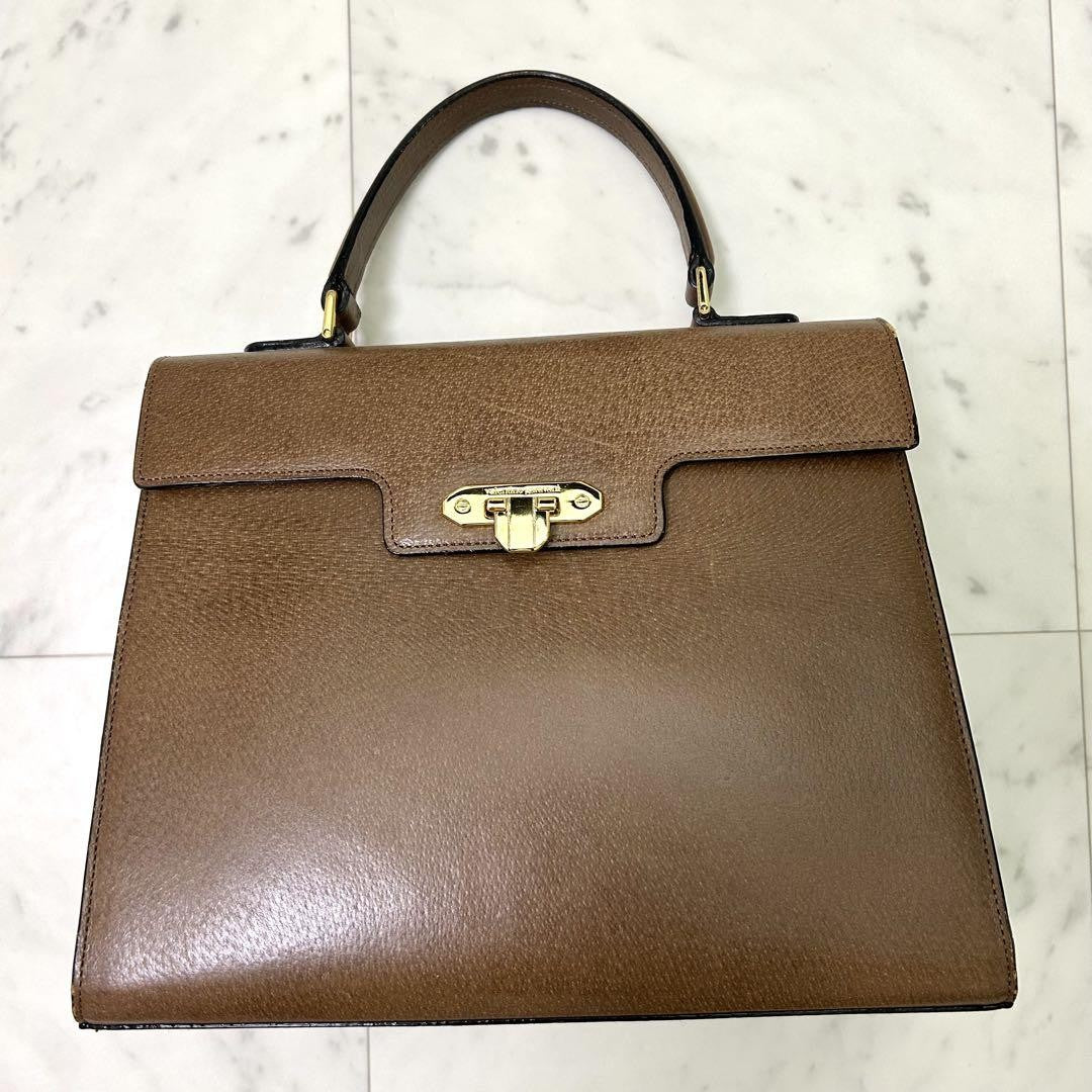 Valentino Garavani Hand Bag Tote Purse Brown Authentic